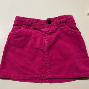 Pink cord skirt